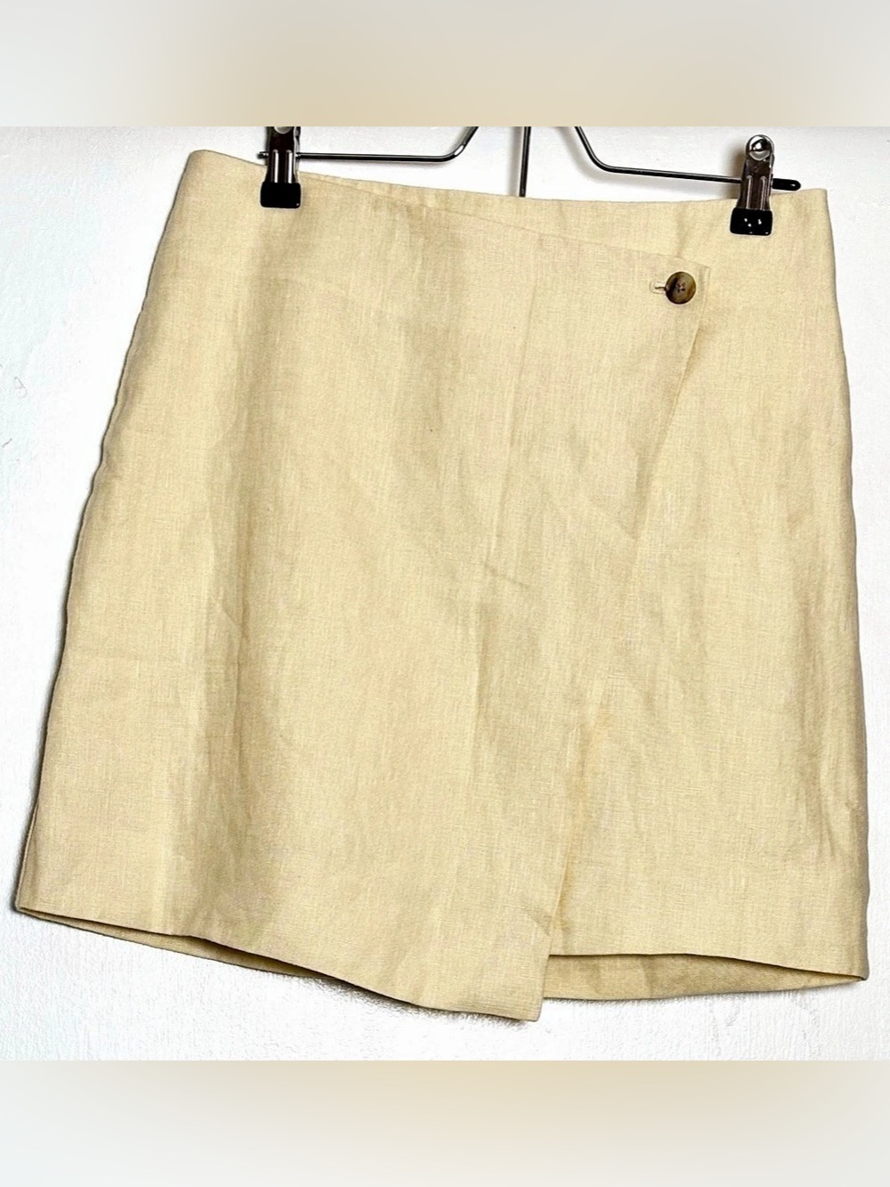 Banana Republic Lina Linen Mini Skirt Yellow Size 4 NWT